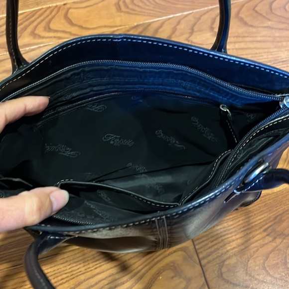 genuine leather fossil black purse - Picture 5 of 11